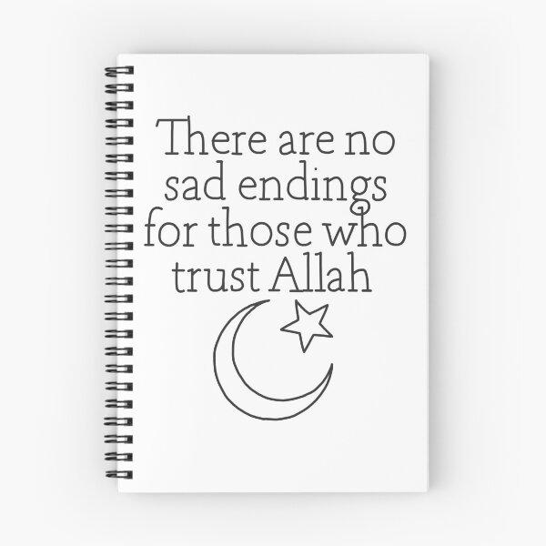 Item preview, There are no sad endings for those who trust allah- quran quotes designed and sold by emcazalet.