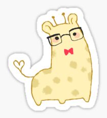 Nerd Giraffe Sticker