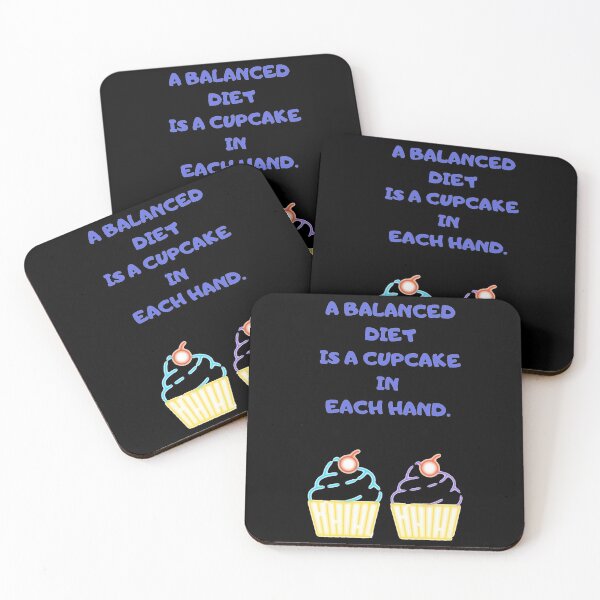 Item preview, Balanced diet is a cupcake in both hands designed and sold by Monkey204.