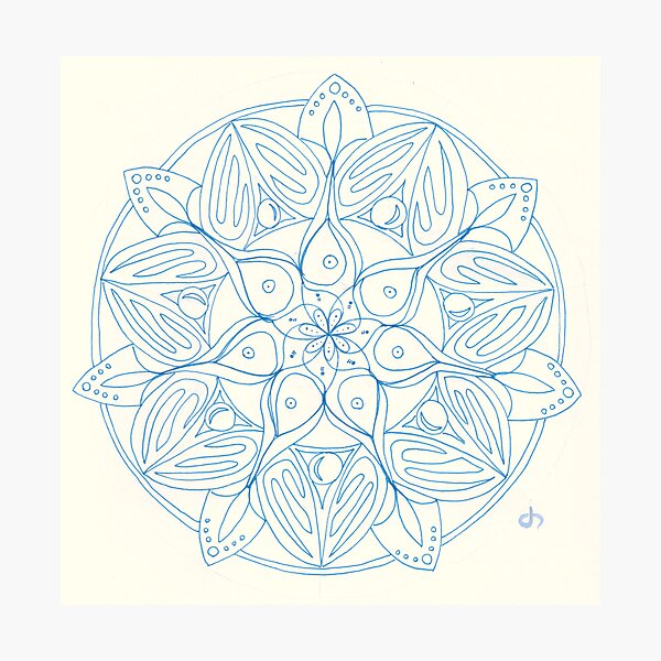 Pearls Mandala Photographic Print