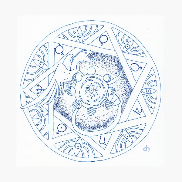 Winged Serpent Mandala Photographic Print