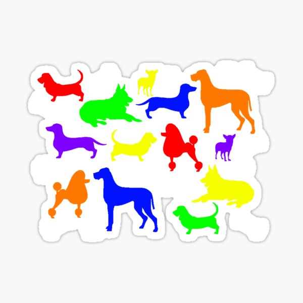 "rainbow dogs" Sticker for Sale by callieb2k Redbubble