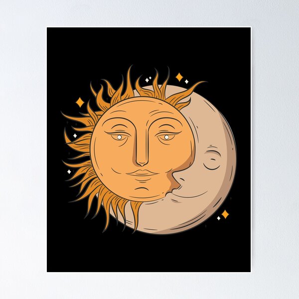 Item preview, Cute Moon And Sun Couple designed and sold by DavinciStore21.