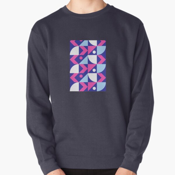 Abstract Colored Design Pullover Sweatshirt