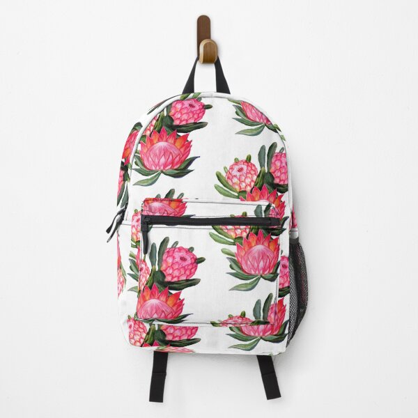 Item preview, Protea flowers painted in watercolor – all over print – a riot of pink and bright color designed and sold by MagentaRose.