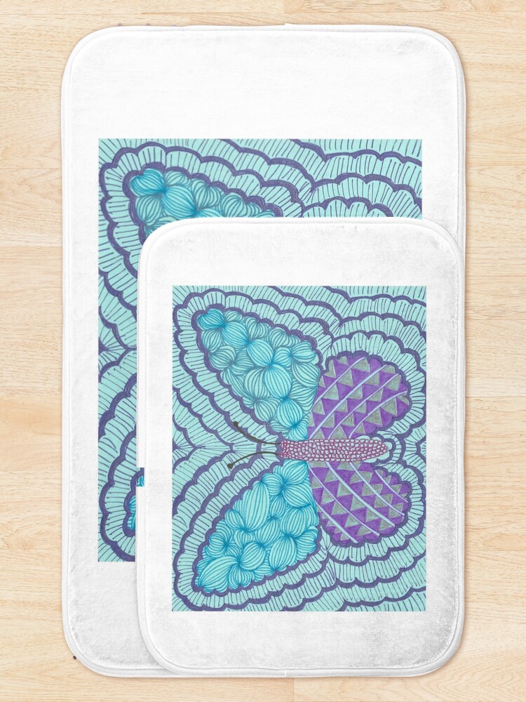 Thumbnail 5 of 6, Bath Mat, FlutterBy designed and sold by Shebags.