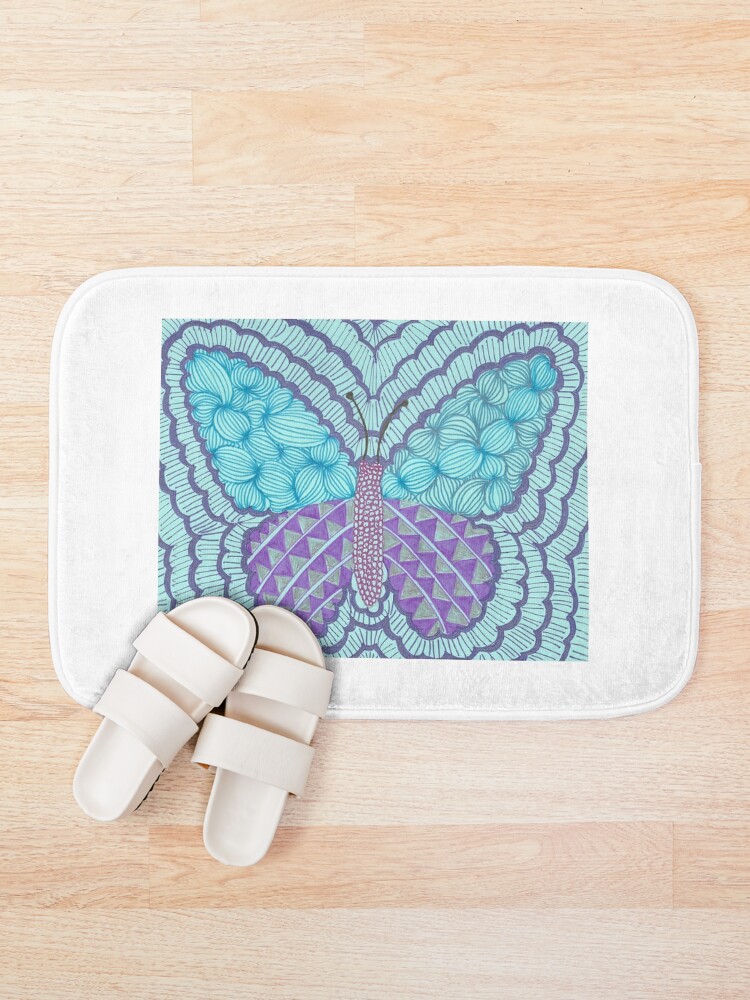 Thumbnail 1 of 6, Bath Mat, FlutterBy designed and sold by Shebags.