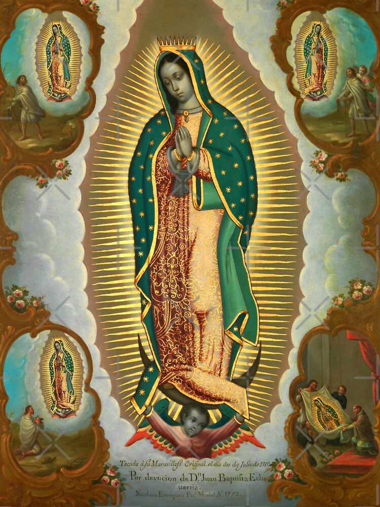 Our Lady of Guadalupe Virgin, Virgen De Guadalupe. Vector style Poster for  Sale by DALIO666