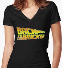 'Back to the Bricks' Women's Fitted V-Neck T-Shirt