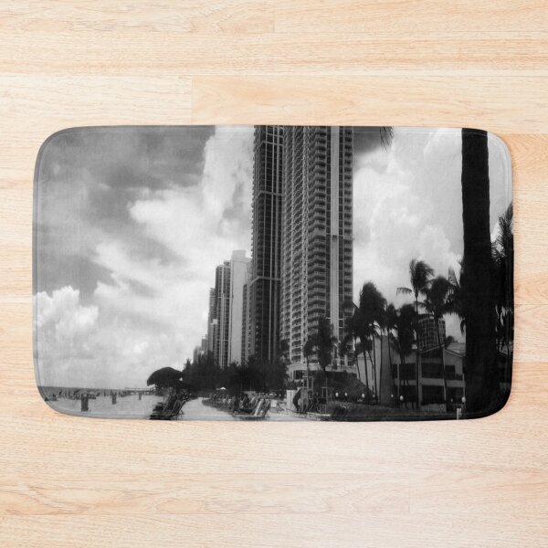 Item preview, Miami beach landscape - Black and white designed and sold by gloriasd14.