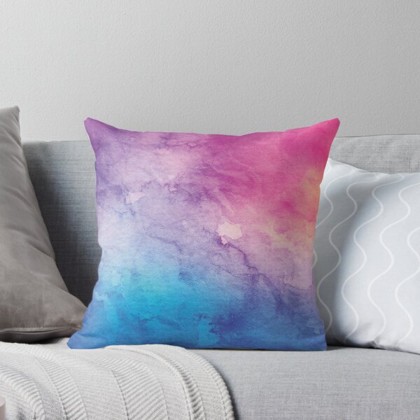 Aperçu de l'œuvre Vibrante Aquarelle en rose et bleu créée et vendue par BlueZenStudio.