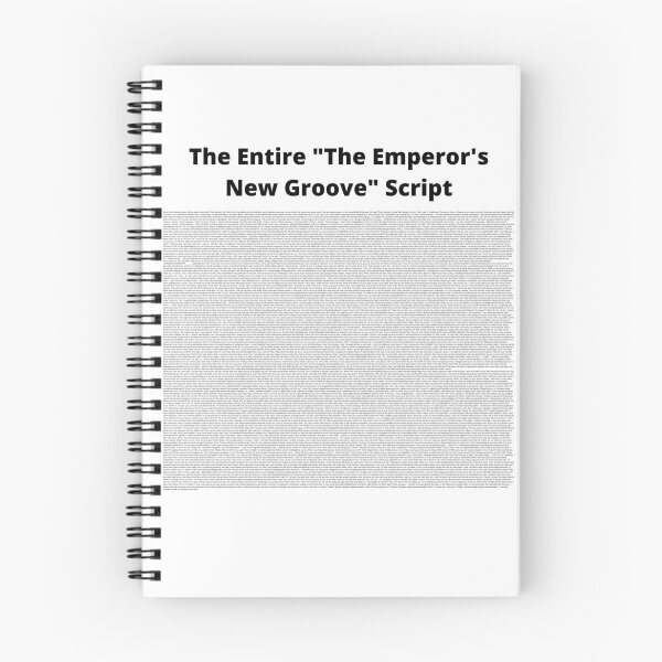 Item preview, The Entire "The Emperor's New Groove" Script designed and sold by tdauta0810.