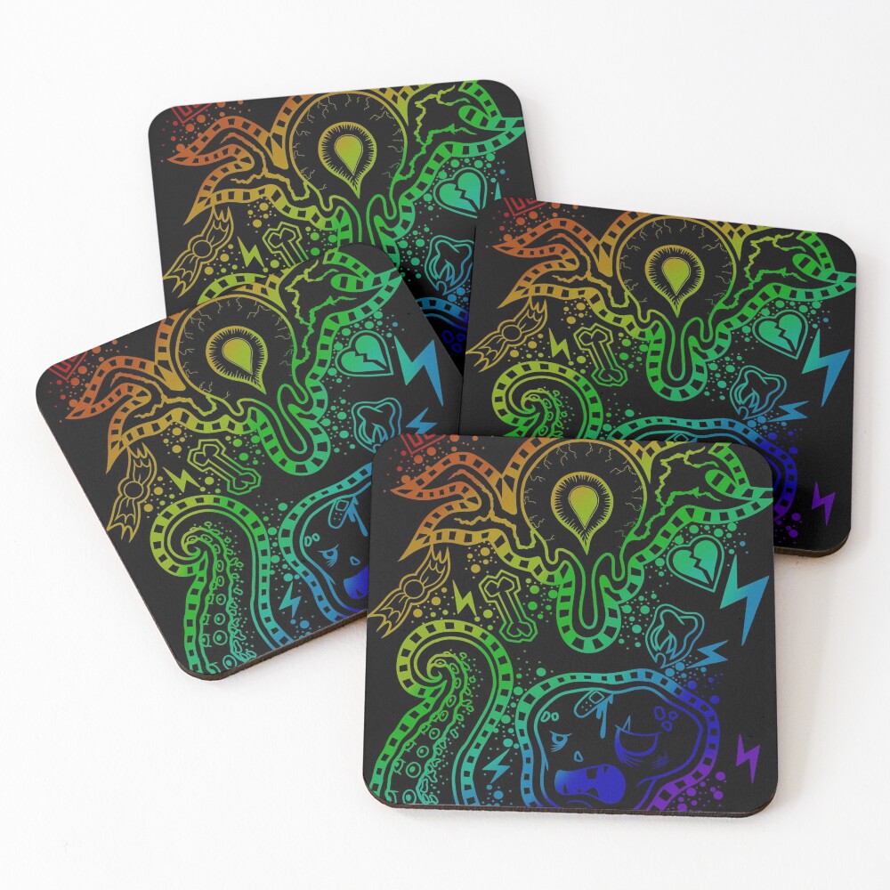 Item preview, Coasters (Set of 4) designed and sold by MxUndeadRainbow.