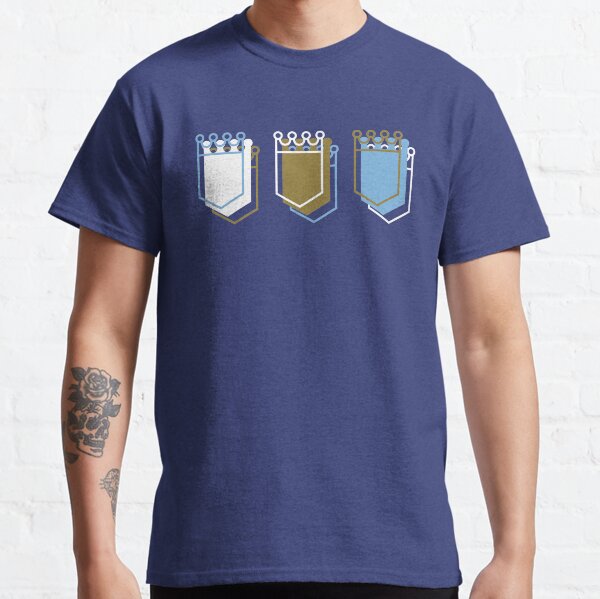 Royals Shield Pattern, Royal Blue Background Classic T-Shirt
