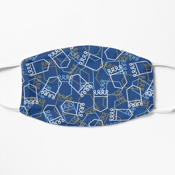 Royals Shield Pattern, Royal Blue Background Mask
