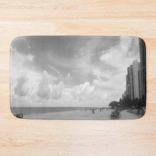 Item preview, Beach photography - Miami beach landscape Black and white designed and sold by gloriasd14.