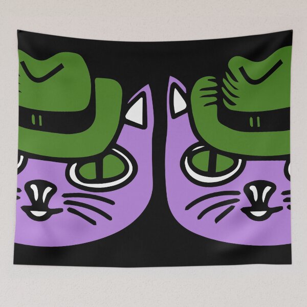 Item preview,  Cat in a Hat Discreet Pride Genderqueer Colors designed and sold by TopplundDesigns.