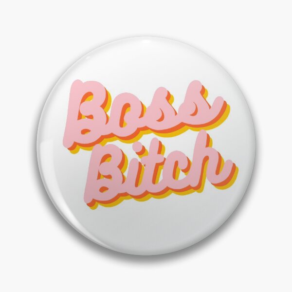 Item preview, Retro Boss Bitch in Pink and Orange  designed and sold by WildeandCo.