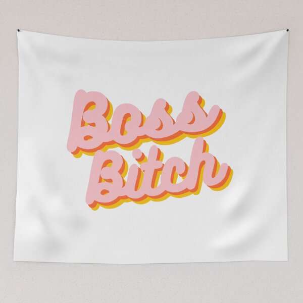 Item preview, Retro Boss Bitch in Pink and Orange  designed and sold by WildeandCo.