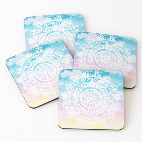 Item preview, Pastel Rainbow Clouds Mandala designed and sold by Julie Erin Designs.