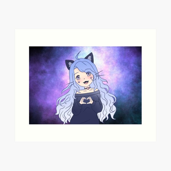 Cat Girl Art Print