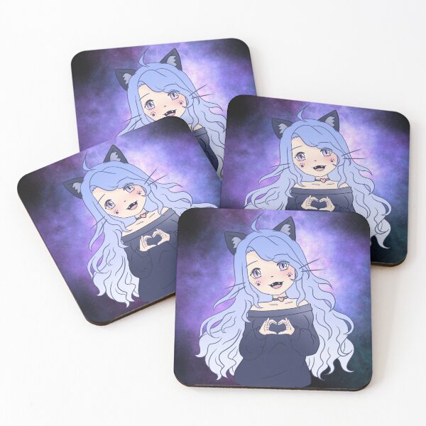 Cat Girl Coasters (Set of 4)