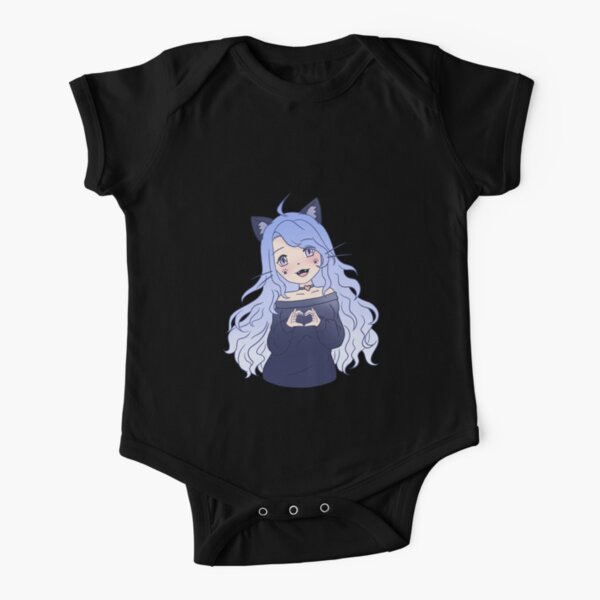 Cat Girl Short Sleeve Baby One-Piece