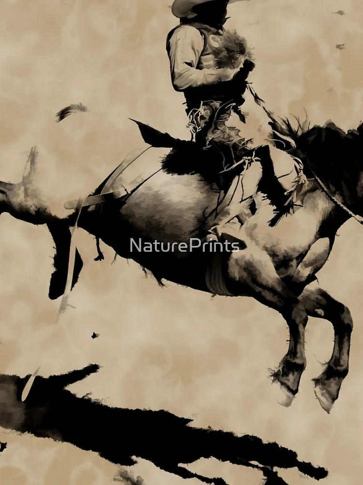 Thumbnail 4 of 4, iPhone Case, Bronco Rider - Rodeo Cowboy designed and sold by NaturePrints.