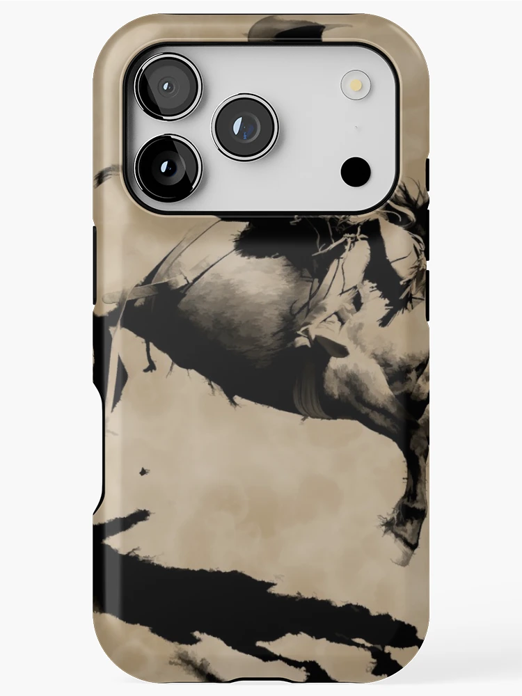 Thumbnail 1 of 4, iPhone Case, Bronco Rider - Rodeo Cowboy designed and sold by NaturePrints.
