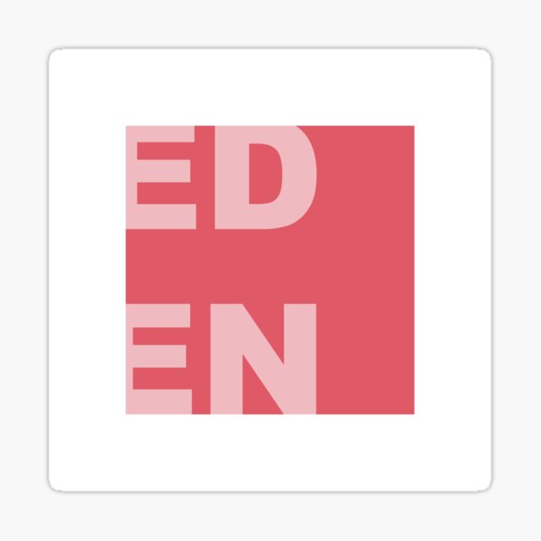Eden original - A bold, pink design inspired by the original garden Sticker