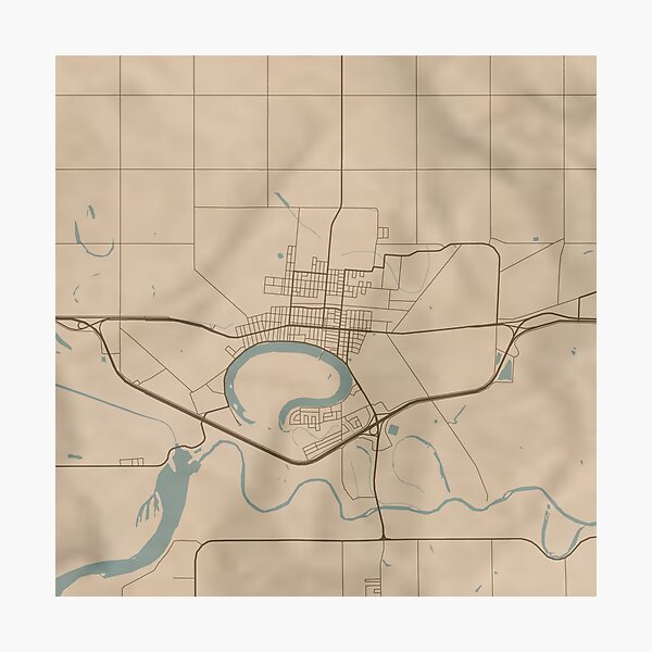 Item preview, Portage la Prairie Sepia Map designed and sold by CPTVDesign.