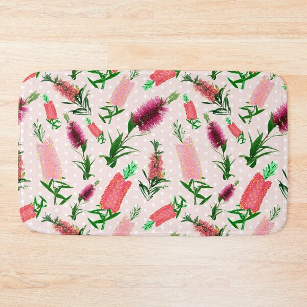 Item preview, Pink Australian Native Bottlebrush Fashion Pattern designed and sold by Annalee Beer.