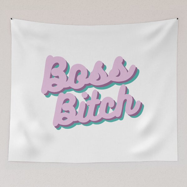 Item preview, Retro Boss Bitch in Purple and Teal designed and sold by WildeandCo.