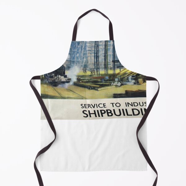 Item preview, Shipbuilding vintage travel poster designed and sold by stickart-marek.