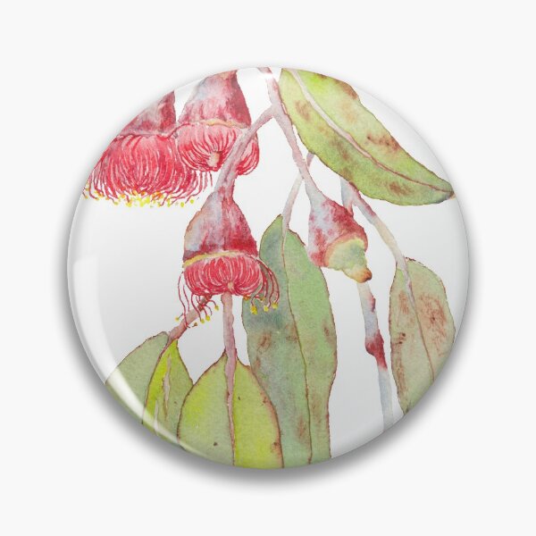 Item preview, Flowering Silver Princess Eucalyptus Watercolor designed and sold by Zoya Makarova.