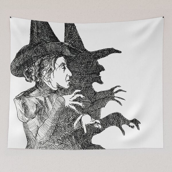 Item preview, Wicked Witch of the West Pen and Ink Drawing designed and sold by evrydayart.