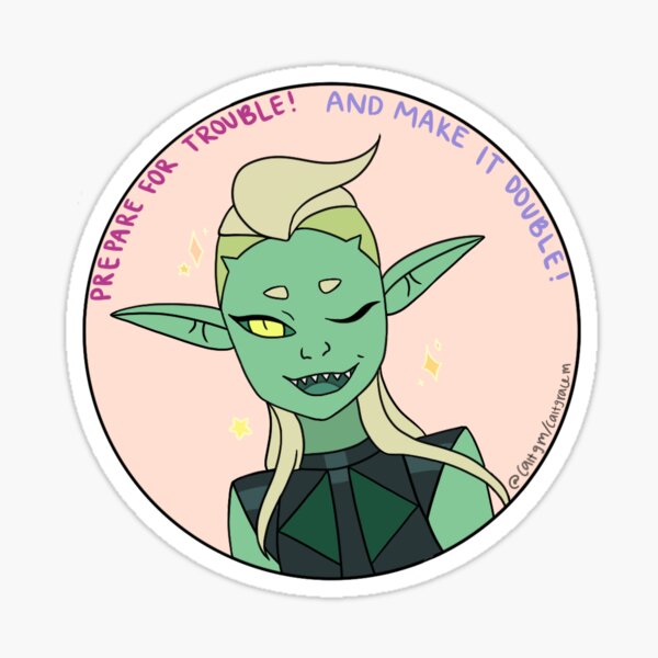 Double Trouble She Ra Team Rocket Slogan Sticker By Caitgracem Redbubble