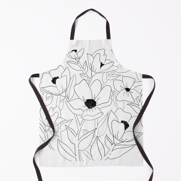 Item preview, Black and White Circle of Flowers Illustration designed and sold by Cafecreativity.