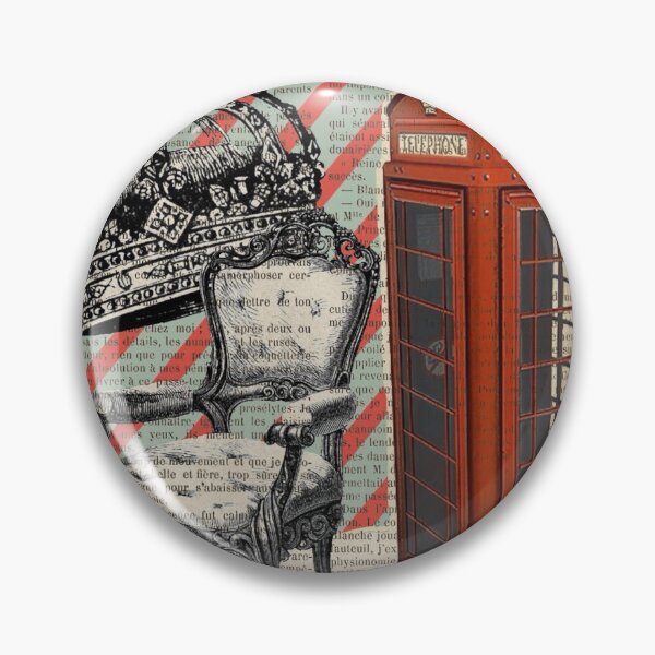Item preview, 1980s dark academia retro jubilee victorian chair london telephone booth designed and sold by LEILA ART SPACE.