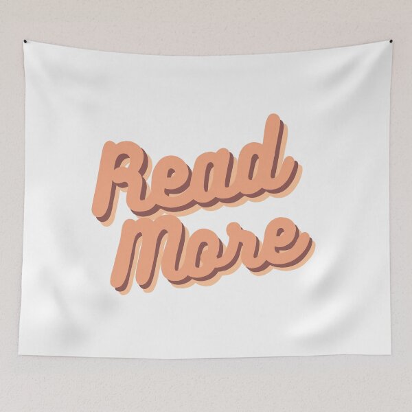 Item preview, Retro Read More Quote in Orange designed and sold by WildeandCo.