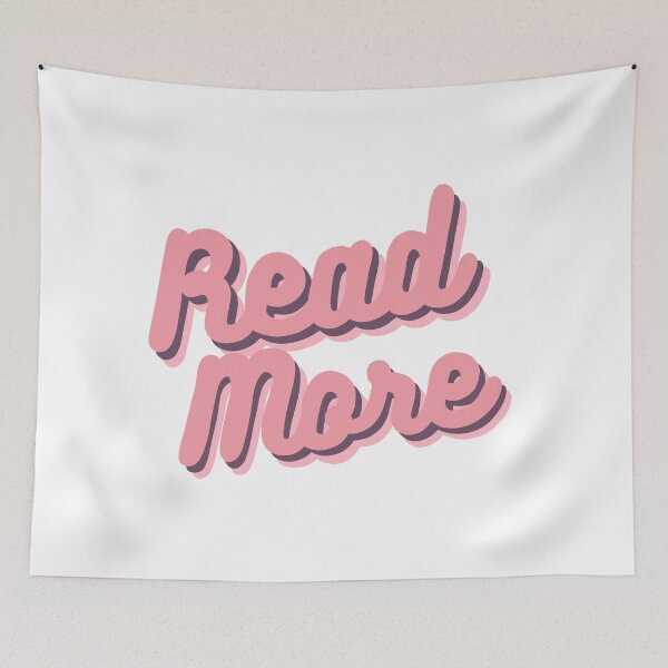 Item preview, Retro Read More Quote in Pink designed and sold by WildeandCo.