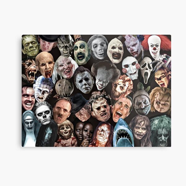Faces of Horror Metal Print