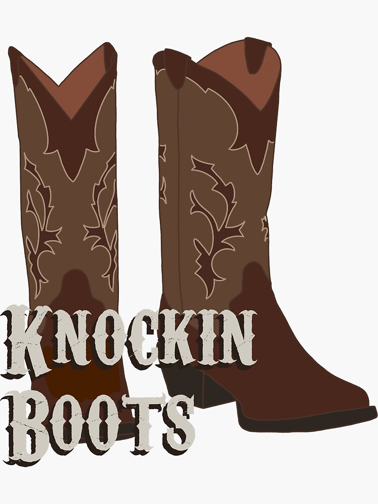 "Knocking boots " Sticker by juleswlms Redbubble