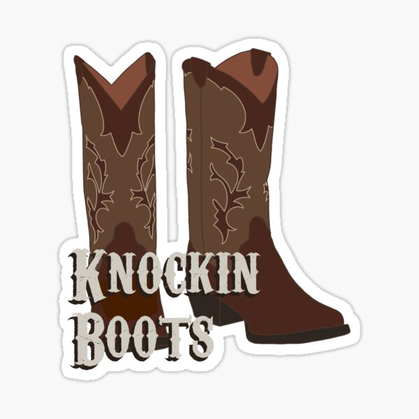 "Knocking boots " Sticker by juleswlms Redbubble