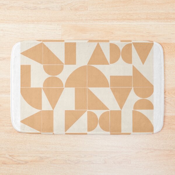 Item preview, Orange and White Modern Geometric Tile Pattern designed and sold by Cafecreativity.