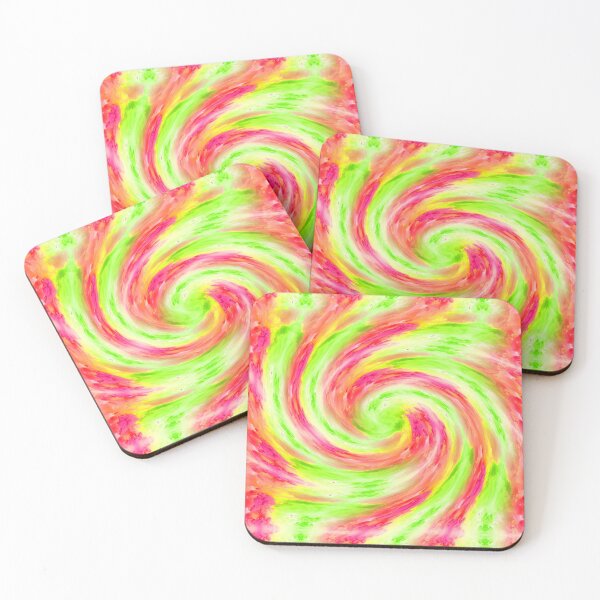 Item preview, Green And Pink Abstract Tie Dye Storm Swirl designed and sold by Custom Crest.