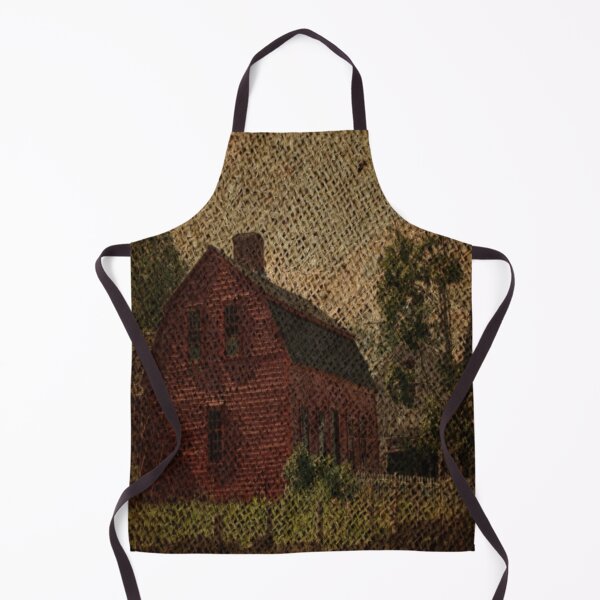 Artikelvorschau, primitiver westlicher Landrustikaler Sackleinenbauernhof, rote Scheune entworfen und verkauft von LEILA ART SPACE.