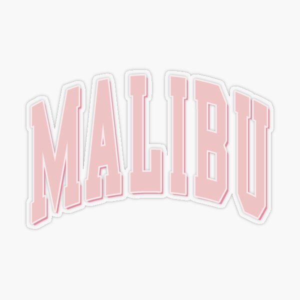 Preppy Varsity Pink Malibu California Stainless Steel Water Bottle
