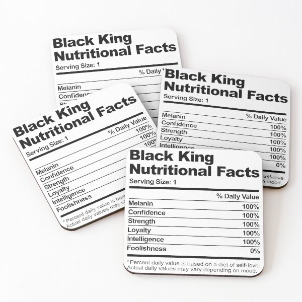 Item preview, Black King Nutritional Health Facts  designed and sold by BScotty.