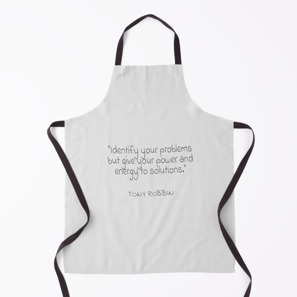 Item preview, Tony Robbin "Identify your problems but give your power and energy to solutions." Gray Text Quote designed and sold by agsduy.
